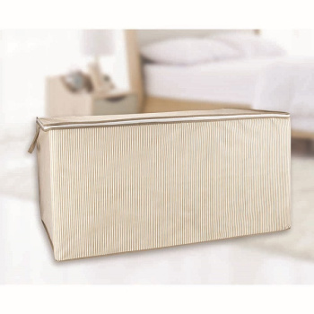 Короб для хранения нетканый материал "LINE" 800Х600Х400мм с крышкой Темно-бежевый 411224932 *1/24