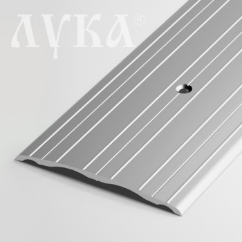 Порог-стык одноуровневый 60х1800 мм Лука ПС 07, серебро люкс