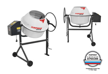 Бетоносмеситель 140л 375Вт венец чугун объём загрузки 65л Б-141-ЭМ Практик ПАРМА *1/3