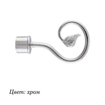 Наконечник DIY 16мм Плющ Хром глянец (2шт)*1