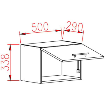 Шкаф навесной 500х338х290 мм BROZEX-WOOD Lux, для вытяжки