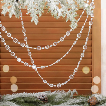 Бусы на ёлку 2,0 м "Волшебная льдинка", Прозрачный