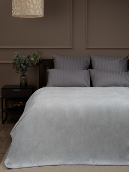 Плед 200*220см фланель однотонный серый TF FNP GY2 2022 Absolute *1