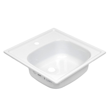 Мойка стальн. эмалир. ANTIKA  500*500мм белая орхидея (с кронштейнами и метизами)