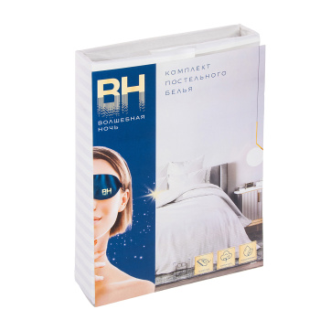 Постельное белье 1,5сп поплин Волшебная Ночь 8709/2 Warm white, наволочки 70*70 - 2шт *1/7