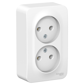 Розетка "BLANCA" ОП 2-мест. белая (изол. пласт.) 16А 250В BLNRА000211 *10/60