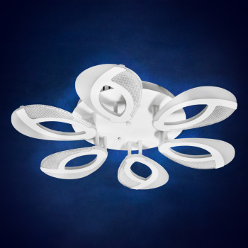 Люстра Verner Lighting Y1227/6, 6х4 Вт, 6х5 Вт, 3000-6500 K, 3 режима, пульт д/у, белый