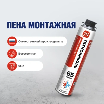 Пена монтажная профессиональная 750 г ТехноНиколь STANDART 65, всесезонная