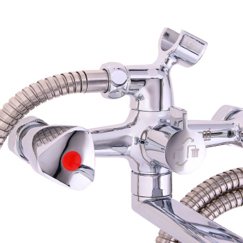 Смеситель для ванны Milardo Tring, длинный излив, двухвентильный, с лейкой